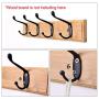 uxcell 24pcs Dual Wall Hooks Zinc Alloy Wall Mounted Coat Hat Key Double Robe Hooks Clothes Hanger Holder w Screws Black