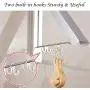 RedSum Retractable Clothes Drying Rack - Easy Installation Wall Mounted or Nail Free Collapsible Clothes Hanger Rack Space Saving Hanging Racks for Laundry Room Organization,Aluminum (Silver)
