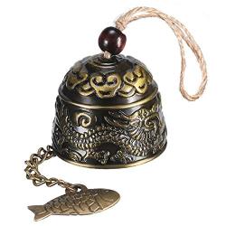 Feng shui Bell 2PCS Dragon Pattern Fish Shape Hanging Craft Door Bell Hanger for Office Home Decoration