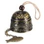 Feng shui Bell 2PCS Dragon Pattern Fish Shape Hanging Craft Door Bell Hanger for Office Home Decoration