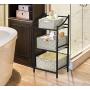 Sorbus Boxes Bin Container Tote Cube Set Stackable Storage Basket Woven Strap Shelf Organizer Built-in Carry Handles (Beige),