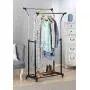 Whitmor Adjustable Double Garment Rack -Rolling Clothes Organizer - Chrome Whitmor Adjustable Double Garment Rack -Rolling Clothes Organizer - Chrome