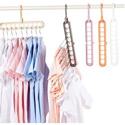 10pcs Random Color Clothes Coat Hanger Organizer Multi-Port Support Baby Clothes Drying Racks Plastic Scarf cabide Storage Rack Hangers for Clothes