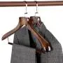 Clothes Hanger Pack Of 10 Heavy Duty Wood Hangers Dresses Suit Coat Pants Jacket Hangers With Extra Wide Shoulder For Closet Multifunctional Hanger Pants Hangers ( Color : Retro , Size : 44.526 )