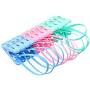 Meiyuan 12Pcs Portable Laundry Hook Hanger Clothespins Drying Clip Clothesline Travel Home Clothing Pegs Hanger