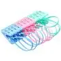 Meiyuan 12Pcs Portable Laundry Hook Hanger Clothespins Drying Clip Clothesline Travel Home Clothing Pegs Hanger