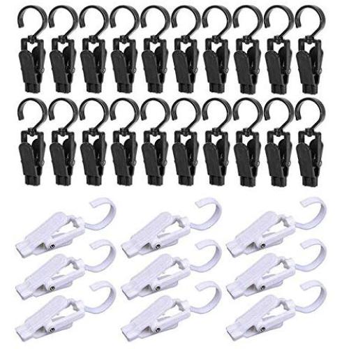 Laundry Hooks Clip,Swivel Hanging Curtain Clips Clothes Pins,Beach Towel Clips for Beach/Pool/Lounge Chair Towel- Keep Your Towel, Clothes Hangers from Blowing Away 24pcs(4.3 Inches,White&black) Laundry Hooks Clip,Swivel Hanging Curtain Clips Clothes Pins,Beach Towel Clips for Beach/Pool/Lounge Chair Towel- Keep Your Towel, Clothes Hangers from Blowing Away 24pcs(4.3 Inches,White&black)