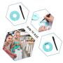 Caydo 64 Pieces 8 Colors Clothing Size Dividers Round Hangers Closet Dividers, Size Series XXS to XXXL and Blank with Marker Pen