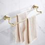 Marmolux Acc Double Towel Bar Bath Dual Towel Rod Heavy Duty Stainless Steel Holder Wall Mount Shelf Organizer Cloth Hanger Gold Bronze Brushed