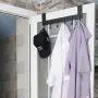 Dseap Over The Door Hanger Hook, Towel Rack, Coat Rack for Clothes Hat Towel Bathroom, Black, 2 Packs