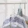 Grey990 5 Layers Multifunctional Hanger Wardrobe Scarf Necktie Belt Clothes Storage Rack Green