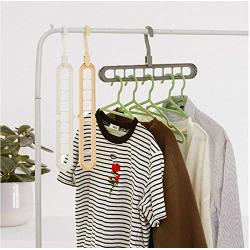 5pcs Random Color Clothes Hanger Nine-Hole Multi-Function Magic Hanger Multi-Port Support Home Bedroom Storage Holder Plastic Clothes Hangers