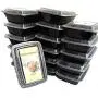 Meal Prep Containers [20 Pack] Single Compartment with Lids, Food Storage Bento Boxes | BPA Free | Stackable | Reusable Lunch Boxes, Microwave/Dishwasher/Freezer Safe, Portion Control (28 oz)