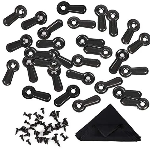 300 Picture Turn Button Fasteners Photo Frame Hardware and 300 Screws for Craft, Hanging, Drawing, Black 300 Picture Turn Button Fasteners Photo Frame Hardware and 300 Screws for Craft, Hanging, Drawing, Black