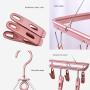Trycooling Aluminum Alloy Foldable Clip and Drip Hanger Clothes Drying Rack with 12 Clothespins for Towels/Socks/Underwear (Rose Gold)