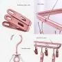 Trycooling Aluminum Alloy Foldable Clip and Drip Hanger Clothes Drying Rack with 12 Clothespins for Towels/Socks/Underwear (Rose Gold)