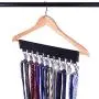 LEKUSHA Belt Tie Organizer Hanger, 20 Hook Belt Tie Rack, Space Saver Storage Holder for Closet - Change Your Clothes Hanger to Belt Tie Organizer Hanger