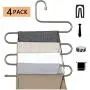 GQQG S-Type Pants Hangers Space Saving Multi Layer Trousers Skirt Hangers Slack Hanger, Magic Hanger Stainless Steel Heavy Duty Closet Clothes Hangers for Hanging Trousers Jeans Scarf Tie Clothes