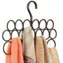 iDesign Axis Metal Loop Scarf Hanger, No Snag Closet Organization Storage Holder for Scarves, Mens Ties, Womens Shawls, Pashminas, Belts, Accessories, Clothes, 18 Compartments (3 Pack Bronze) iDesign Axis Metal Loop Scarf Hanger, No Snag Closet Organization Storage Holder for Scarves, Mens Ties, Womens Shawls, Pashminas, Belts, Accessories, Clothes, 18 Compartments (3 Pack Bronze)