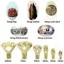 Fixget 130 Pcs Picture Hangers, Picture Hooks Heavy Duty Picture Frame Hangers (Gold)