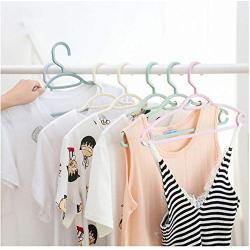10pcs Random Color Multi-Functional Cloth Hanger Solid Plastic Non-Slip Cloth Rack Home Closet Organizer Shirt Coat Drying Rack Hanger