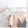 10pcs Random Color Multi-Functional Cloth Hanger Solid Plastic Non-Slip Cloth Rack Home Closet Organizer Shirt Coat Drying Rack Hanger