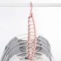 HJYPYJ Magic Hanger,Pp Non-Slip Folding Hanger,Removable Hooks,Suitable for Storage,Hanging Clothes,40X20cm Durable/Pink / 2 pcs