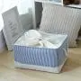 TheWarmHome Basket with Lids Storage Basket Dog Toy Basket Closet Basket Fabric Storage Basket Decorative Basket Rectangular Storage Bin Gift Basket Shoe Basket(Blue Strip,18.9L×15W×11.8H inch) TheWarmHome Basket with Lids Storage Basket Dog Toy Basket Closet Basket Fabric Storage Basket Decorative Basket Rectangular Storage Bin Gift Basket Shoe Basket(Blue Strip,18.9L×15W×11.8H inch)