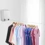 Strnek Retractable Clothesline Slip-Resistant Balcony Clothing Rope Laundry Rack Clothes Hanger ABS Case Pulley Clothes Line Hotel Style Clothing Drying Line(Silver)