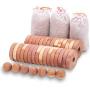 Homode Moth Protection Cedar Hanger Rings, Aromatic Cedar Balls and Cedar Sachets for Closets and Drawers Storage, 40-Pieces Combo Pack