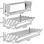 Ogrmar Stainless Steel Space-Saving Towel Rack, Wall Mounted Retractable Huge Capacity Drying Rack for Hanging Towels