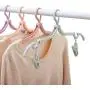 Freego 10Pcs Portable Plastic Clothes Hanger Folding Drying Rack for Home and Outdoor Travel Camping (Without Clips)