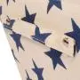 White Star Canvas Storage Basket Boxes for Household Storage with Blue Stars. 16.5in x 12.5in x 7.5in
