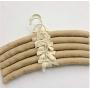 10pcs Anti Slip Jute Padded Clothes Hangers for Women Foam Sweater Thick Padded Coat Hangers for Wedding Gown Closet 38cm