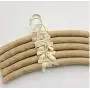 10pcs Anti Slip Jute Padded Clothes Hangers for Women Foam Sweater Thick Padded Coat Hangers for Wedding Gown Closet 38cm 10pcs Anti Slip Jute Padded Clothes Hangers for Women Foam Sweater Thick Padded Coat Hangers for Wedding Gown Closet 38cm