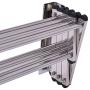 MoonNewyork Laundry Hanger Room Clothes Drying Towel Rack Stainless Wall Mounted Expandable