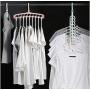 5pcs Random Color Multi-Function Folding Magic Hanger Nine-Hole Rotating Magic Clothes Hanger Wardrobe Drying Clothes Home Bedroom Storage Holder