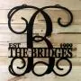 Personalized Metal Monogram Letter, Customized Door Hanger Monogram, Split Letter Monogram