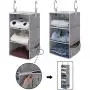 StorageWorks 2PCS Detachable 3-Shelf Hanging Closet Organizers, Collapsible Closet Hanging Shelves for Clothes and Shoes, Canvas, Gray, 12"x12"x21" StorageWorks 2PCS Detachable 3-Shelf Hanging Closet Organizers, Collapsible Closet Hanging Shelves for Clothes and Shoes, Canvas, Gray, 12"x12"x21"
