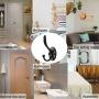 uxcell 2pcs Dual Wall Hooks Zinc Alloy Wall Mounted Coat Hat Double Robe Hooks Clothes Hanger Holder w Screws Black
