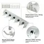 DiGiCare Broom Holder, Wall Mount Mop Holder Broom Hanger Organizer with 5 Ball Slots and 6 Hooks, Holds Up to 11 Tools for Kitchen, Bathroom, Garage DiGiCare Broom Holder, Wall Mount Mop Holder Broom Hanger Organizer with 5 Ball Slots and 6 Hooks, Holds Up to 11 Tools for Kitchen, Bathroom, Garage