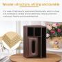 WINGOFFLY Multifunction Trapezoid PU Leather Tissue Boxes Holder Desk Storage Boxes Pen Pencil Remote Control Holder Black