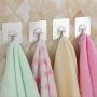 Ouniman 10 PCS Strong Adhesive Wall Hooks,Transparent Seamless Hooks Utility Towel Bath Ceiling Hooks Sticky Hooks Hanger for Clothes Robes Towels Keys Bag Ladles Bathroom Kitchen (Transparent(10pcs))