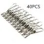 Swity Home Clothes pins Stainless Steel Clothespin 2.2inch Clothesline Utility Clips Hooks 40pack Clothes Drying Hanger Wire Laundry Clip Multi-Purpose Hooks for Home/Office