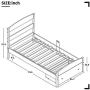 Merax. WF186776 Platform Twin Bed Wood Frame with Storage/Headboard/Wooden Slat Support (Espresso)