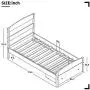 Merax. WF186776 Platform Twin Bed Wood Frame with Storage/Headboard/Wooden Slat Support (Espresso)