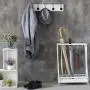 MyGift Decorative Wall Mounted White Wood & 5 Black Metal Dual Coat Hooks Entryway Rack/Bathroom Towel Hanger MyGift Decorative Wall Mounted White Wood & 5 Black Metal Dual Coat Hooks Entryway Rack/Bathroom Towel Hanger
