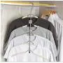 Multilayer Fish Bone Shape Stainless Steel Clothing Storage Racks Clothes Hanger Storage Holder Wardrobe Laundry Drying Rack 2pcs Random Color