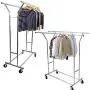 Cypress Shop Rolling Double Clothing Rail Rack Bar Commercial Grade Steel Garment Laundry Clothes Hanger Holder Adjustable Hanging Indoor Outdoor Coat Hanging Dryer Drying Cart Home Furniture Cypress Shop Rolling Double Clothing Rail Rack Bar Commercial Grade Steel Garment Laundry Clothes Hanger Holder Adjustable Hanging Indoor Outdoor Coat Hanging Dryer Drying Cart Home Furniture