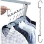 10Pcs Clothes Hanger for Cascade Wardrobe Organizer Closet Wardrobe Rack Space Saver Storage Metal